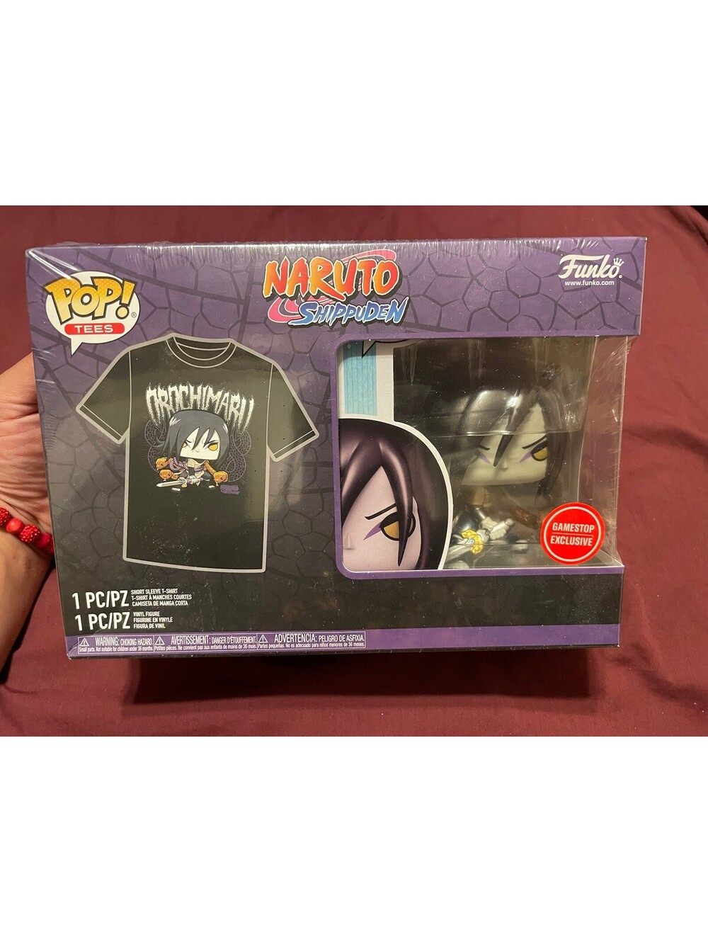 FUNKO POP & TEE Naruto Orochimaru Game Stop Exclusive Size small